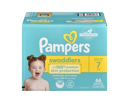 Pampers Couches Swaddlers, taille 7, 66 unités - 66.0 EA