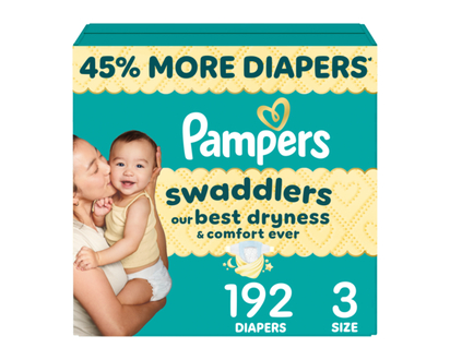 Pampers Swaddlers Active Baby Diaper Size 3 192 Count - 192.0 EA