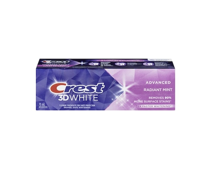Crest 3D White Advanced, Teeth Whitening Toothpaste Radiant Mint, 70 ml - 70 ML