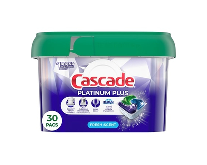 Cascade Platinum Plus Dishwasher Pods, Dish Detergent ActionPacs, Fresh, 30 Count - 30.0 EA