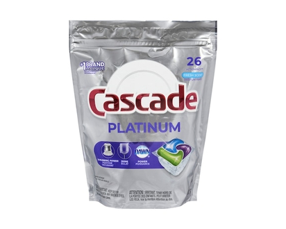 Cascade Platinum Dishwasher Detergent, Fresh Scent, 26 Action Pacs - 26.0 EA