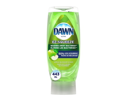 Dawn Ultra EZ-Squeeze Dish Soap, Dishwashing Liquid, Washes Away Bacteria Apple Blossom - 443.0 ML