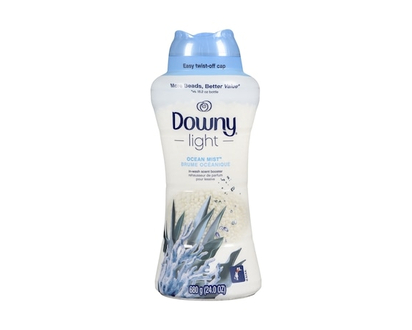Downy Perles rehausse-parfum pour lessive Light pour la laveuse, Brume océanique , sans parfums prononcés - 680.0 G