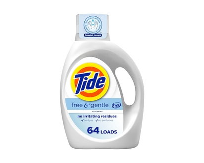 Free & Gentle Liquid Laundry Detergent, 64 Loads, Tide Laundry Detergent, Clean Laundry Detergent - 2.48 L