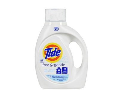 Tide Détergent à lessive liquide Free & Gentle High Efficiency, 48 brassées, 1,8 L (63 oz liq.) - 1.86 L