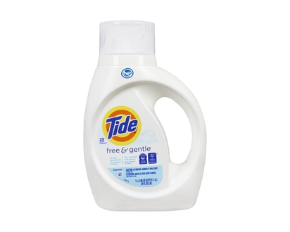 Tide Free & Gentle Liquid Laundry Detergent, 25 Loads, HE Compatible - 1.0 L