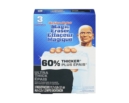 Mr. Clean Magic Eraser Ultra Thick Multi Purpose Cleaner, Magic Eraser Sponge Multi Surface Cleaner, 3ct - 3.0 EA