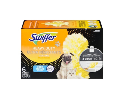 Swiffer Recharges de plumeaux nettoyants multi-surfaces ultra résistants pour animaux domestiques avec Odor/Odeur Defense, 6 unités - 6.0 EA