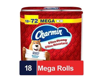 Charmin Papier hygiénique Ultra Résistant, 18 rouleaux méga, 220 feuilles par rouleau - 18.0 EA