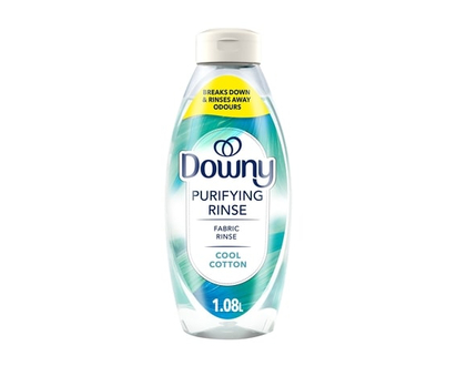 Downy Purifying Laundry Odour Remover and Fabric Softener, Cool Cotton, Safe On All Fabrics, HE Compatible - 1.08 L
