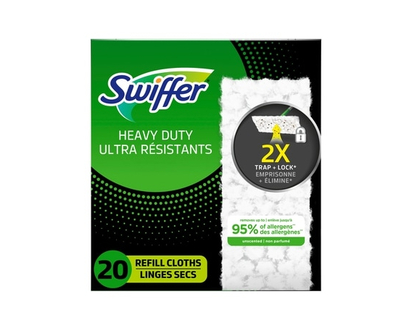 Swiffer Recharges de linges secs multi-surfaces ultra résistants pour balai pour balayer et nettoyer les planchers, 20 unités - 20.0 EA