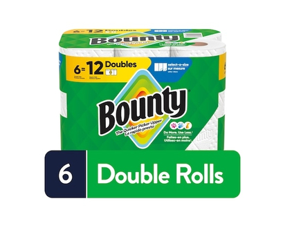 Bounty Select-a-Size Paper Towel, 6 Equal 12 Rolls, 82 Sheets per roll - 6.0 EA