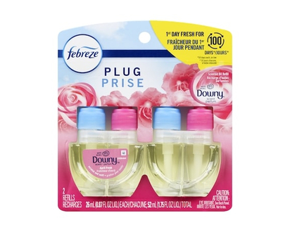 Febreze Plug In Air Freshener, Odor-Fighting Scented Oil Refill, April Fresh Scent, 2 Refills - 52.0 ML