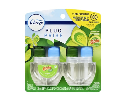 Febreze Plug In Air Freshener, Odor-Fighting Scented Oil Refill, Scent, 2 Refills - 52.0 ML