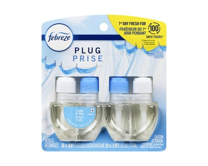 Febreze Plug Scented Oil Refill, Linen & Sky - 52.0 ML