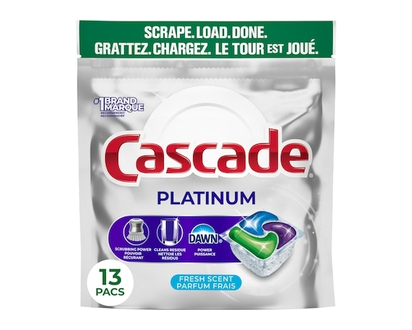 Cascade Platinum Dishwasher Pods, Dishwasher Detergent, Dish Detergent Soap, Fresh, 13 count - 13.0 EA