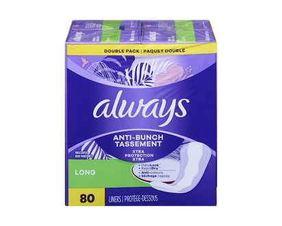 Always Liners Long, 80-Count - 80.0 EA