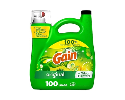 Gain Liquid Laundry Detergent, Original Scent, 100 loads, Freshness + Odour Fighting, Laundry Detergent Liquid Soap, HE compatible - 4.25 L