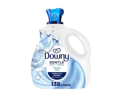 Downy Gentle Soft + Fresh Fabric Softener Liquid, Ocean Mist Scent, 138 loads, Liquid Fabric Softener Desi - 2.76 L