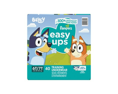 Pampers Easy Ups Training Underwear Boys Size 7 (6T-7T), 40 Count - 40 EA
