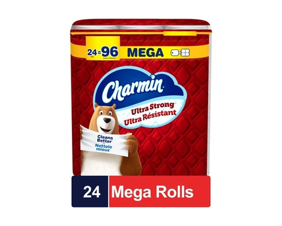 Charmin Toilet Paper Ultra Strong, 24 Mega Rolls, 2-ply Bath Tissue - 24.0 EA