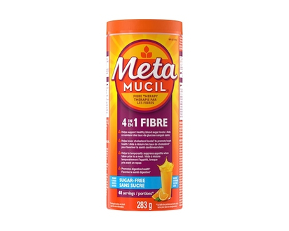 Metamucil 4 en 1 Fibre sans sucre orange - 283.0 G