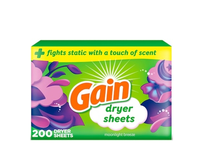 Gain Dryer sheets, Moonlight Breeze Scent, 200 Count, Fights static with a touch of scent, laundry sheets - 200.0 EA