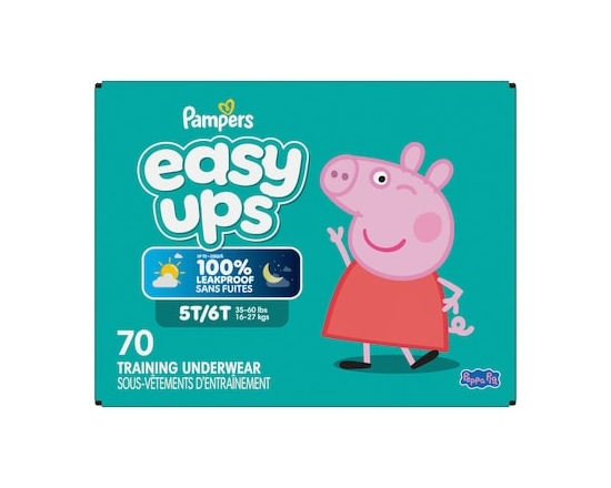 Easy Ups Potty Training Pants Size 7 (5T6T), 70 Count - 70.0 EA