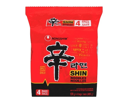 Nong Shim Shin Noodle Soup Ramyun Noodles With Soup Mix Gourmet Spicy - 480.0 G