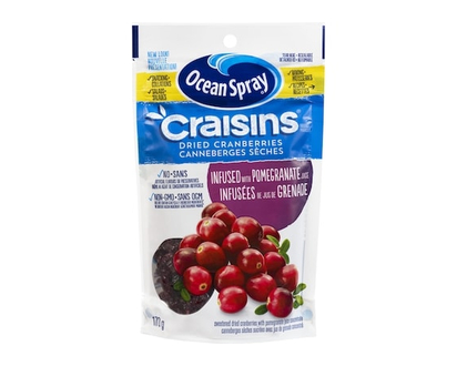 Ocean Spray Craisins Sweetened Dried Cranberries With Pomegranate Juice Concentrate - 170.0 G