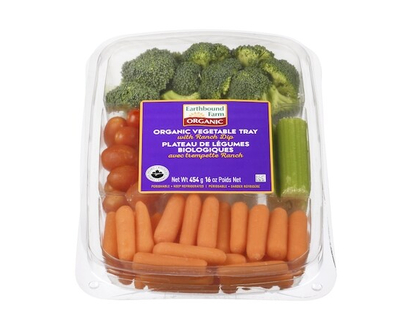 Earthbound Farms Organic Organic Vegetable Tray with Ranch Dip - 454.0 G