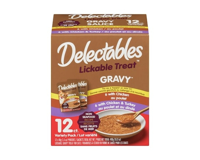 Hartz Gravy Lickable Gravy Treat For Cats Non Seafood Recipe Variety Pack - 40.0 G
