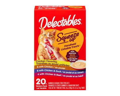 Hartz Squeeze Up Handheld Lickable Treat For Cats Non Seafood Recipe Variety Pack - 280.0 G