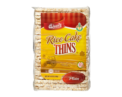 Blooms Rice Cake Thins, Plain - 130.0 G