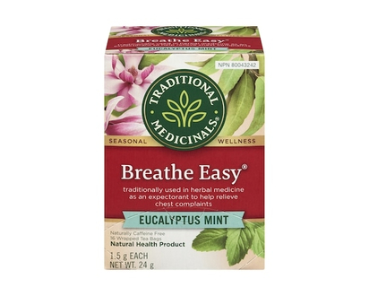 Traditional Medicinals Breathe Easy Eucalyptus Mint Wrapped Tea Bags - 16.0 EA