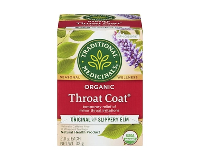 Traditional Medicinals Throat Coat Original With Slippery Elm Organic Wrapped Tea Bags - 16.0 EA