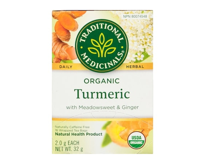 Traditional Medicinals Turmeric With Meadowsweet & Ginger Organic Wrapped Tea Bags - 16.0 EA