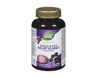 Nature's Way Sambucus Cold & Flu Relief Elderberry Adult Gummies - 60.0 EA