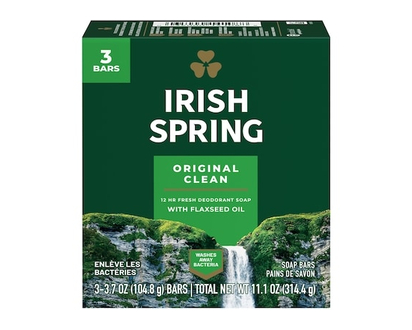Irish Spring Soap, Original Clean Deodorant Bar for Men - 104.0 G