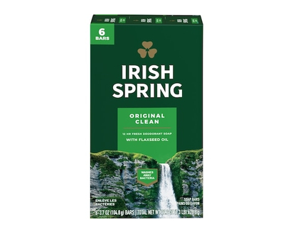 Irish Spring Original Clean Pain de Savon Désodorisant pour Hommes - 104.0 G