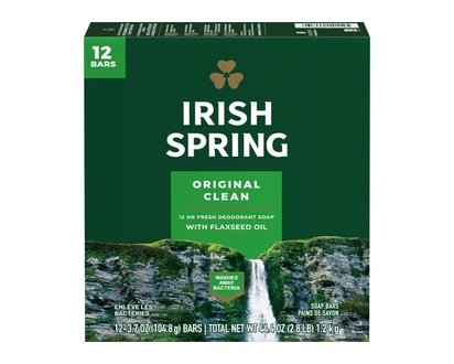 Irish Spring Original Clean Pain de Savon Désodorisant pour Hommes - 104.0 G