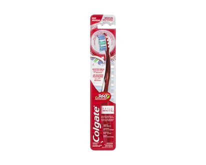 Colgate 360° Advanced Optic White Toothbrush Medium - 1.0 EA