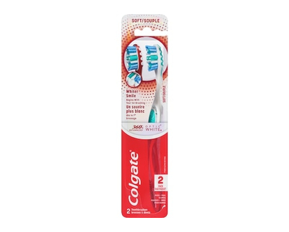 Colgate 360Â° Advanced Optic White Soft Value Pack 2 Toothbrushes - 1.0 EA