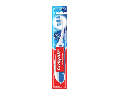 Colgate Brosse à dents manuelle de voyage pour adulte, souple - 1 CHA