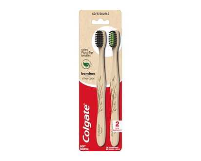 Colgate Bamboo Charcoal Toothbrush, Soft - 2.0 EA