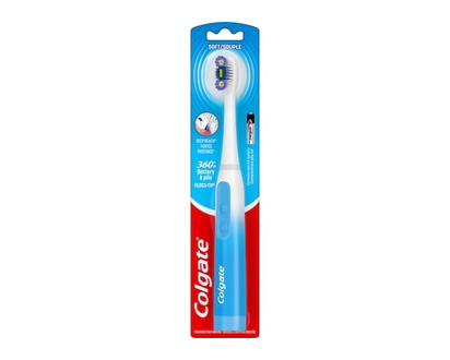 Colgate Toothbrushes, 360 Floss Tip Sonic Powered Battery Toothbrush Soft 1 Count - 1.0 EA
