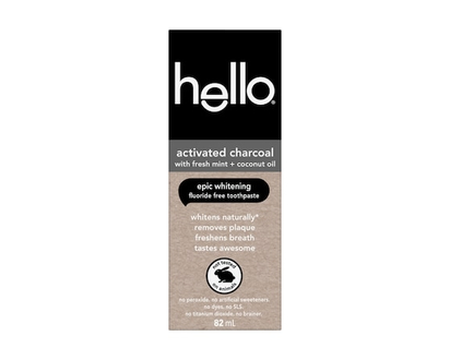 Hello Dentifrice Epic au charbon actif sans fluorure, Menthe - 82.0 ML