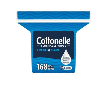 Cottonelle Fresh Care Flushable Wet Wipes, Adult Wet Wipes, 1 Refill Pack, 168 Wipes Per Pack - 168.0 EA