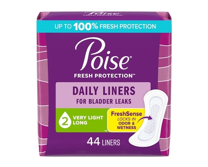 Poise Protège-Dessous Pour Incontinence, Absorption Très Légère, Longs - 44 CHA