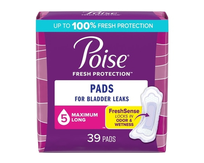 Poise Postpartum Incontinence Pads, Maximum Absorbency, Long, 39 Count - 39.0 EA